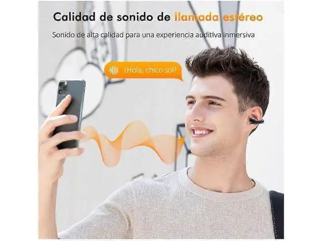 Alt view image 5 of 5 - Bear Conduction Wireless Bluetooth Sports Headphones - Open-Ear Lightweight Design, 6H Playtime (Black)