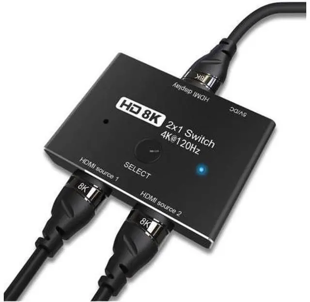 Main image of HDMI 2.1 Ultra HD 8K High Speed 48Gbps Directional Switch Adapter 2in 1out 8K@60Hz 4K@120Hz Converter Compatible with XBOX PS5 Projectors Monitors