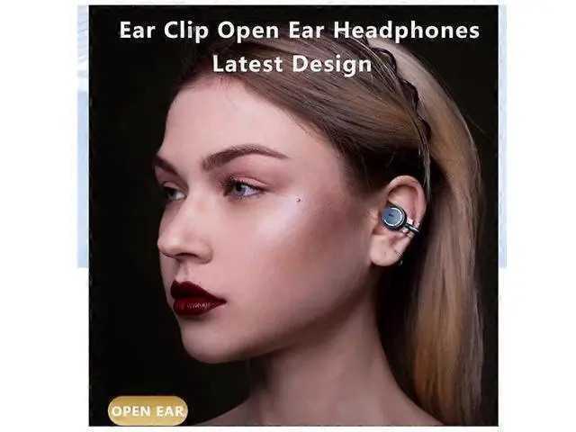 Alt view image 2 of 5 - Blue Sports Open Ear Earbuds - Wireless Clip-On Bone Conduction Headphones, 5H Play