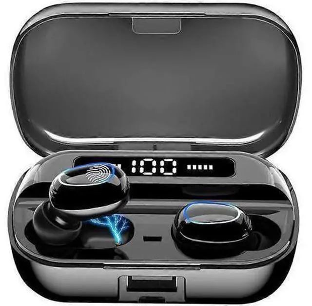 Main image of Bluetooth 5.2 Wireless Earbuds with Noise Cancelling Mic, 144H Playtime, Mini In-Ear Headphones (Black)