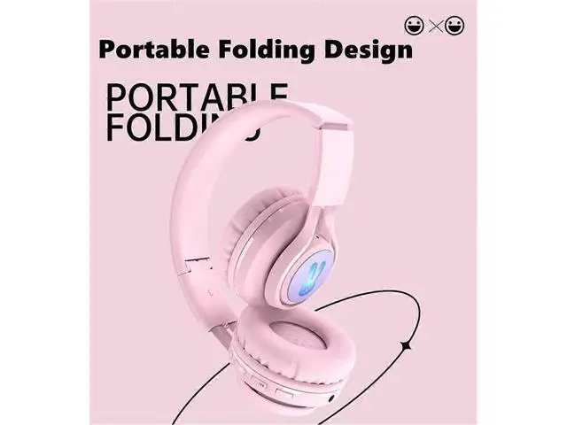 Alt view image 5 of 5 - Bluetooth 5.0 Kids Wireless Headphones, Foldable Over-Ear with 85dB Volume Limit for Online Learning & Travel