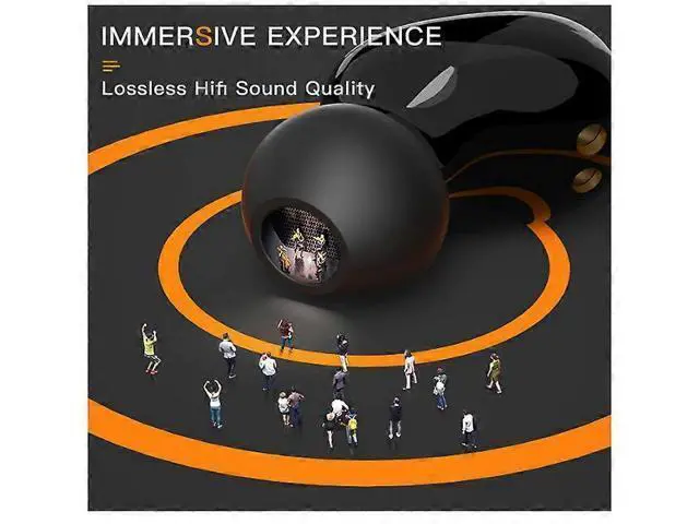 Alt view image 3 of 5 - Bluetooth 5.2 Wireless Earbuds with Noise Cancelling Mic, 144H Playtime, Mini In-Ear Headphones (Black)