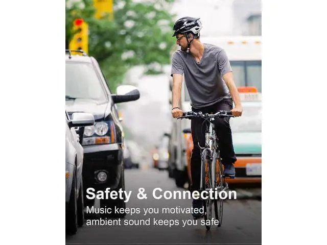 Alt view image 5 of 5 - Bluetooth 5.3 Bone Conduction Headphones, IPX6 Waterproof, 15H Playtime, Open-Ear Design for Running & Cycling (Black)
