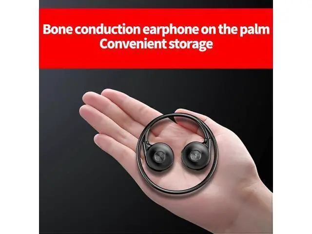 Alt view image 3 of 5 - Bluetooth 5.3 Bone Conduction Headphones, IPX6 Waterproof, 30H Playback, Open-Ear Sport & Work (Black)