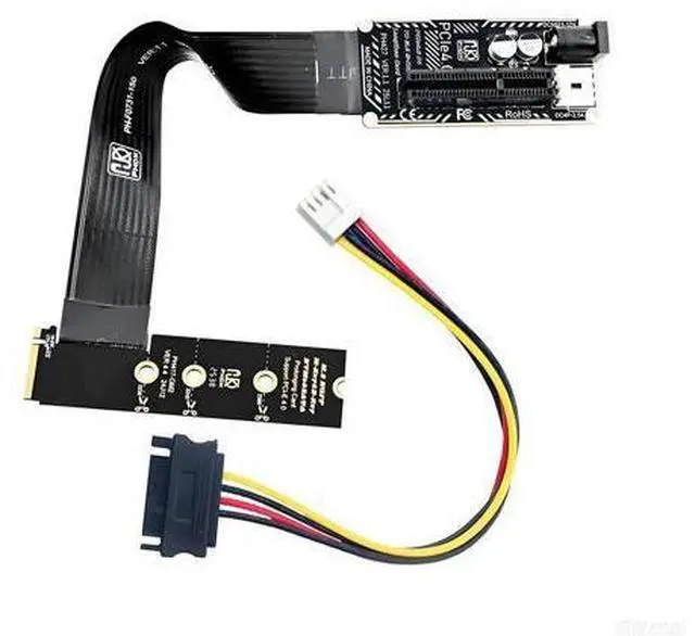 Main image of M.2 NGFF NVMe M-Key Right Angled Type 90 Degree to PCI-E X1 X4 X8 X16 Cable Graphics Card Extension Adapter PCI-Express for M2 2260 2280