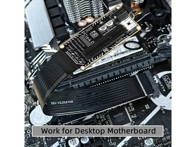 Alt view image 7 of 7 - M.2 NGFF NVMe M-Key to PCI-E X1 X4 X8 X16 Cable Graphics Card Extension Adapter PCI-Express for M2 2260 2280
