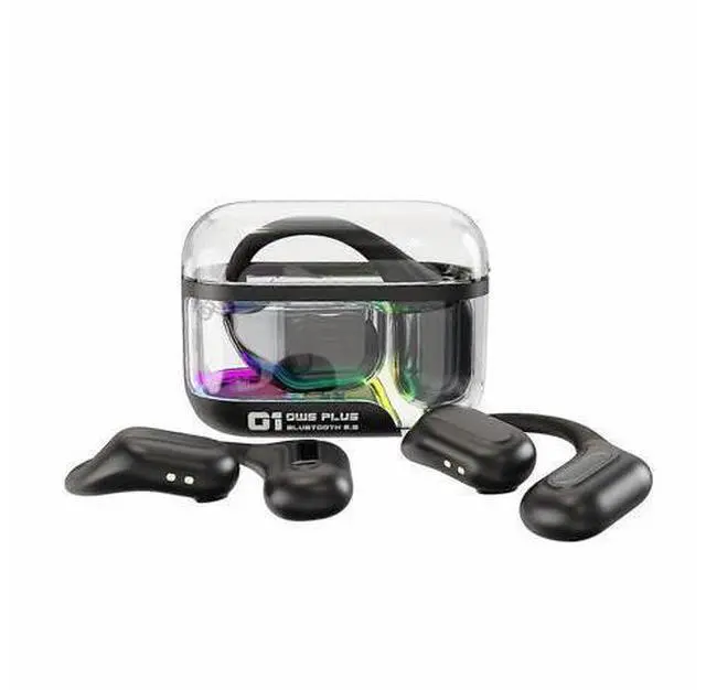 Main image of Bluetooth 5.3 Open-Ear Headphones with Noise Cancelling, 18H Playtime, Sweatproof for Running/Fitness (Black)