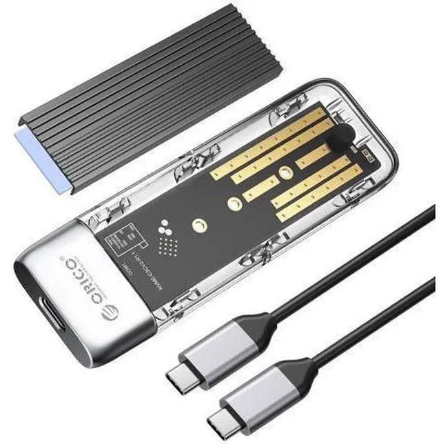 Main image of M.2 NVMe SATA SSD Enclosure, Tool-Free USB 3.2 Type-C 10Gbps to SSD Enclosure for SATA/NVMe M.2(M-Key/B+M-Key) SSD Support 2230/2242/2260/2280, Up to 4TB Max Capacity - TXM2M