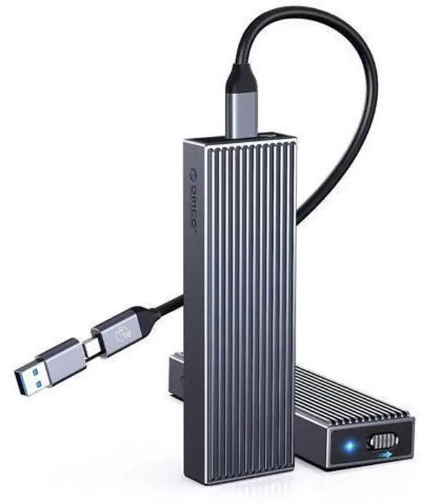 Main image of M.2 NVMe SSD Enclosure Aluminum Tool-Free Adapter, 10Gbps USB3.2 USB-C M2 Reader for M.2 PCIe NVMe M-Key 2230/2242/2260/2280 SSD, Thunderbolt 3 Compatible, External Case Support UASP Trim-BM2G2