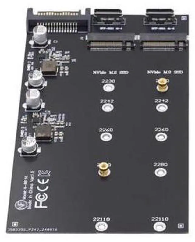 Main image of M.2 to Oculink Adapter,PCIe NVME/AHCI SSD 2 to 2 SFF-8611/8612 Adapter Support 2230/2242/2280/22110mm