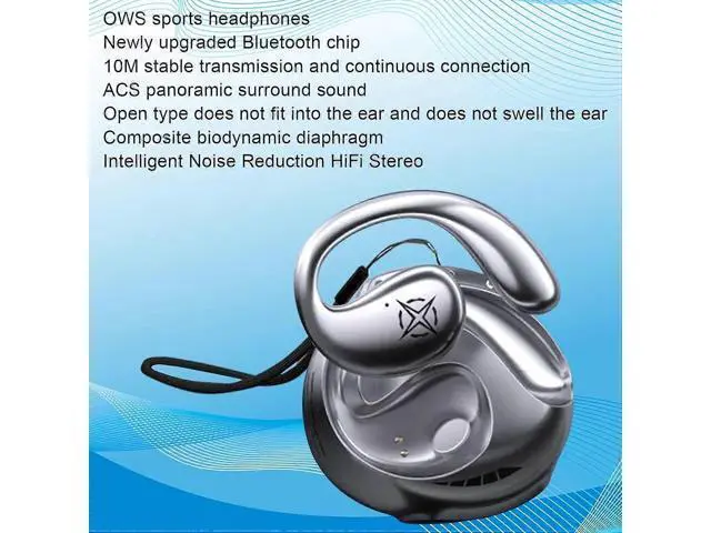 Alt view image 4 of 5 - BT 5.4 Open Ear Headphones Wireless | Dual Mode Low Latency Gaming & Music Earbuds, 25H Playtime