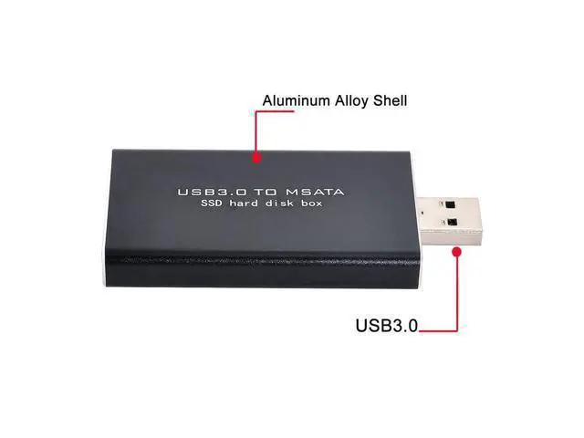 Alt view image 2 of 7 - Mini PCI-E mSATA to USB 3.0 External SSD PCBA Conveter Adapter Pen Driver Card with Case