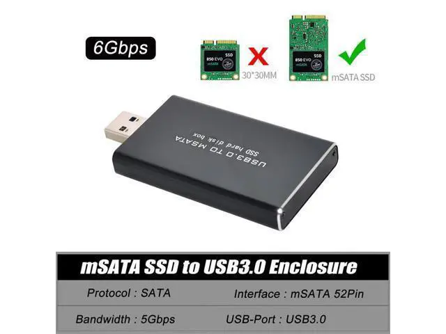 Alt view image 4 of 7 - Mini PCI-E mSATA to USB 3.0 External SSD PCBA Conveter Adapter Pen Driver Card with Case