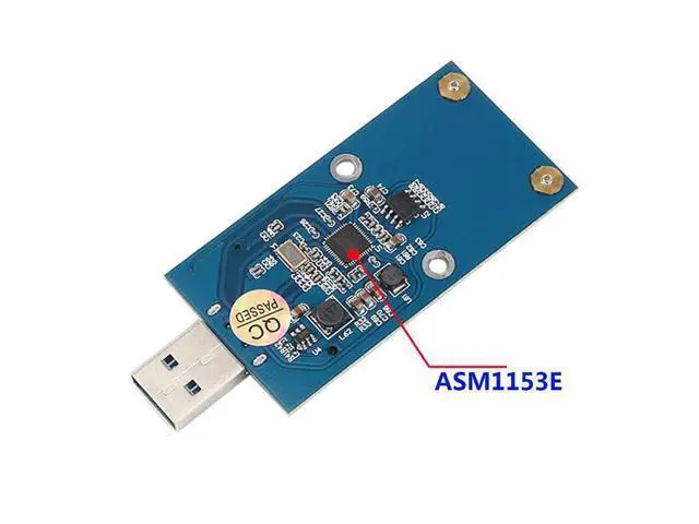 Alt view image 6 of 7 - Mini PCI-E mSATA to USB 3.0 External SSD PCBA Conveter Adapter Pen Driver Card with Case