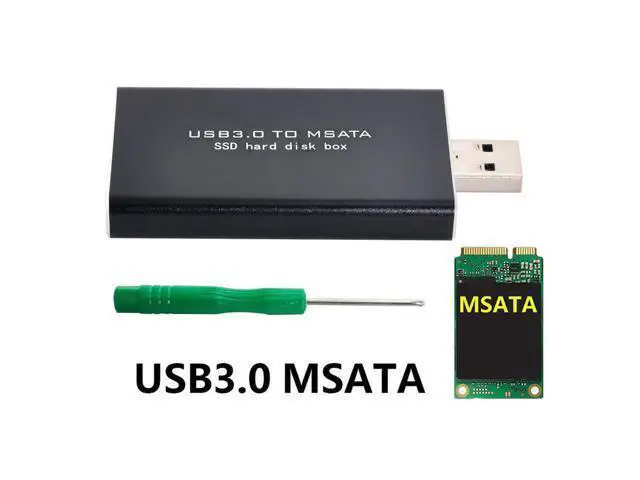 Alt view image 5 of 7 - Mini PCI-E mSATA to USB 3.0 External SSD PCBA Conveter Adapter Pen Driver Card with Case