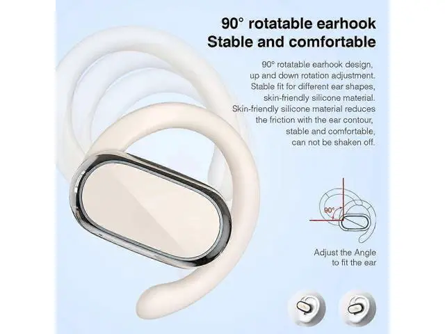 Alt view image 4 of 5 - DT4.0 Open-Ear Headphones, 360° Panoramic Sound, PX7 Waterproof, Air Conduction, No Sound Leakage (Black)