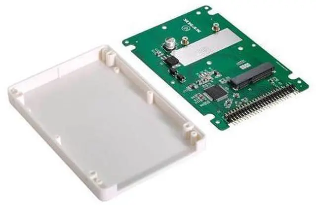 Main image of mSATA mini PCI-E SATA SSD to 2.5 inch IDE 44pin Notebook Laptop Hard Disk case Enclosure White