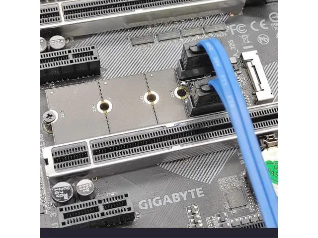 Alt view image 5 of 7 - NGFF Key B+M PCI Express to SATA 3.0 6Gbps Dual Ports Vertical Adapter Converter Hard Drive Extension Card JMB582 2230 2242 2260 2280