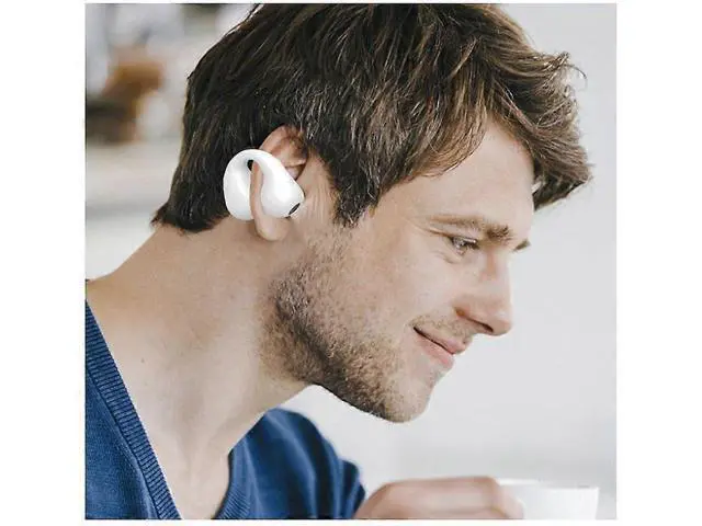 Alt view image 2 of 5 - Bluetooth 5.3 Bone Conduction Headphones, 24H Playback, IPX5 Waterproof Open-Ear Earbuds for Running Cycling (White)