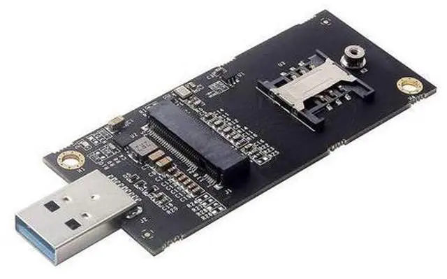 Main image of NGFF M.2 Key-B WWAN to USB 3.0 Adapter Riser Card w SIM Slot for 3G/4G/5G LTE Wireless Module Modem Card