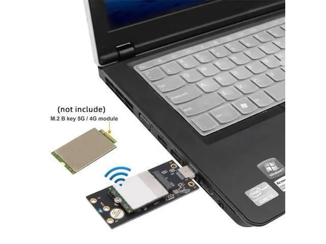 Alt view image 5 of 7 - NGFF M.2 Key-B WWAN to USB 3.0 Adapter Riser Card w SIM Slot for 3G/4G/5G LTE Wireless Module Modem Card
