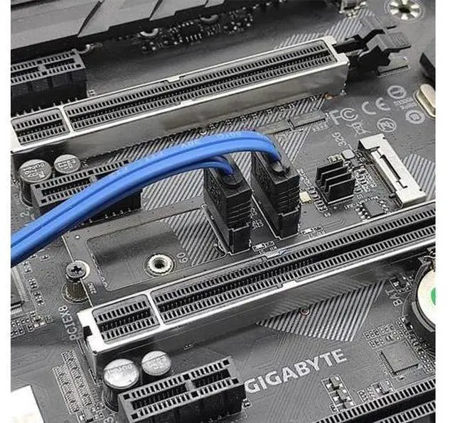 Alt view image 3 of 7 - NGFF Key B+M PCI Express to SATA 3.0 6Gbps Dual Ports Vertical Adapter Converter Hard Drive Extension Card JMB582 2280
