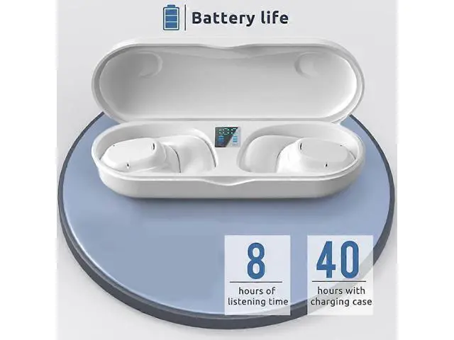 Alt view image 2 of 5 - Open Ear Air Conduction Bluetooth Headphones for Kids & Adults, White - Wireless Sports Earbuds