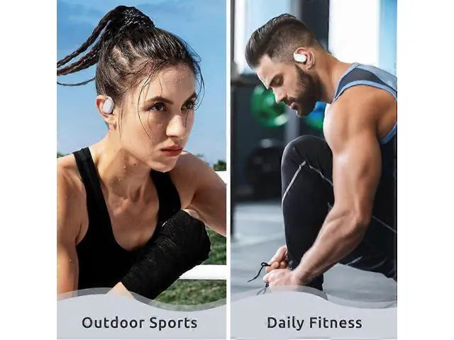 Alt view image 5 of 5 - Open Ear Air Conduction Bluetooth Headphones for Kids & Adults, White - Wireless Sports Earbuds