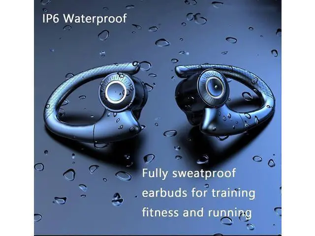 Alt view image 2 of 5 - Open Ear Bluetooth 5.0 Headphones, 8H Playtime Waterproof Sports Earhook with Mic for Running Cycling Gym
