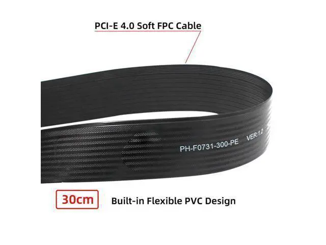 Alt view image 2 of 7 - NGFF M-Key NVME Male to Female Extension PCI Express Cable 30cm PCI-E 4.0 for Mainboard SSD 2230/2242/2260/2280
