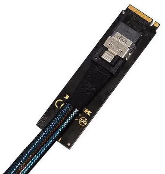 Alt view image 3 of 7 - NGFF M-Key NVME to U.2 U2 Kit SFF-8639 to SFF-8654 Slimline SAS PCIe SSD Adapter for Mainboard