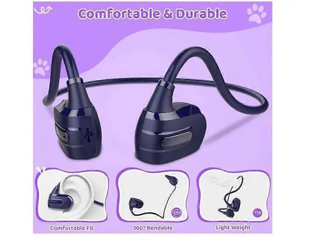 Alt view image 3 of 5 - Open Ear Bluetooth 5.3 Sports Headphones, 13g Ultra-Light Wireless Stereo Earphones with MIC (Blue)