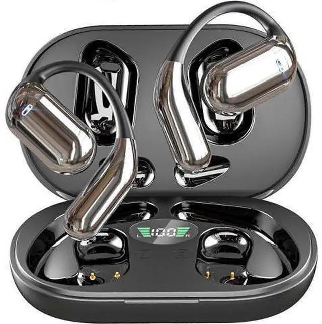 Main image of Open Ear Bluetooth 5.4 Headphones, 50H Playtime Wireless Sport Earbuds with LED Display & Secure Ear Hooks