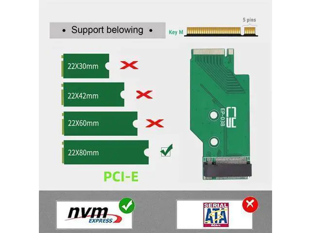Alt view image 3 of 7 - NGFF NVME M-Key 22x42mm to 22x80mm Male to Female Extension SSD Adapter Compatible with Legion Go Game Boy