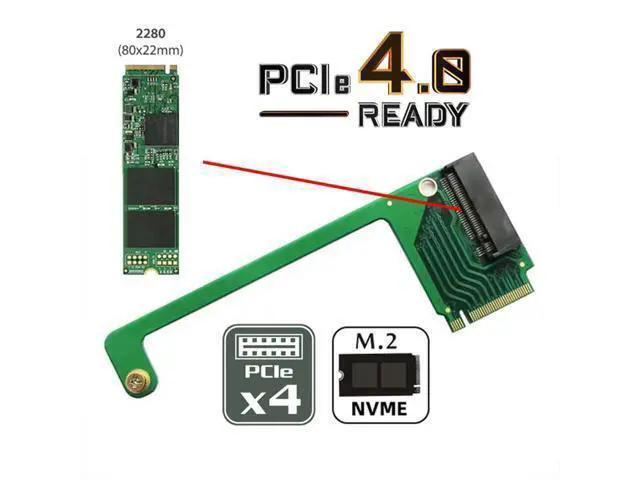 Alt view image 5 of 7 - NVME M-Key 22x30mm to 22x80mm Angled Extension SSD Upgrade Adapter Compatible with ROG Ally Gaming