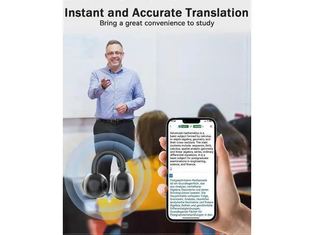 Alt view image 4 of 5 - Open Ear Bluetooth 5.4 Headphones, IPX7 Waterproof, 18H Playback, HiFi Sound for Running & Sports (Black)