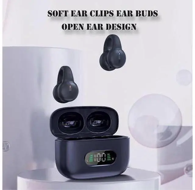 Alt view image 2 of 5 - Open Ear Bluetooth Bone Conduction Earbuds - Clip-On Sport Headphones for Running, Safe & Waterproof