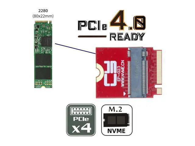 Alt view image 5 of 7 - NVME M-Key 22x30mm to 22x80mm NGFF Extension SSD Upgrade Adapter Compatible with ROG Flow X13 Gamings Laptop