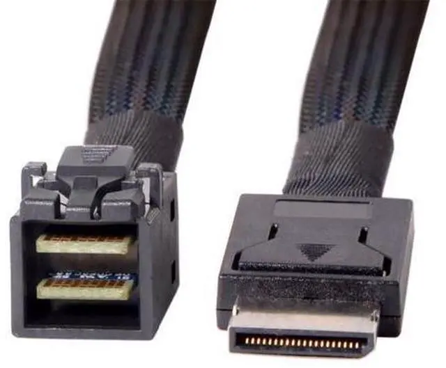 Alt view image 3 of 7 - OCuLink PCIe PCI-Express SFF-8611 4i to SFF-8643 SSD Data Active Cable 50cm