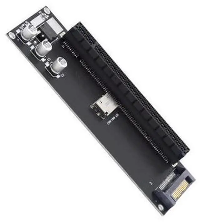 Alt view image 7 of 7 - Oculink SFF-8612 SFF-8611 to PCIE PCI-Express 16x 4X Adapter with SATA Power Port for Mainboard Graphics Card