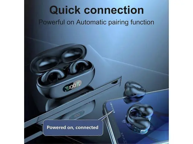 Alt view image 2 of 5 - Open Ear Bone Conduction Headphones, Bluetooth 5.3 Wireless Earbuds, 36H Playtime, IPX7 Waterproof for Sports