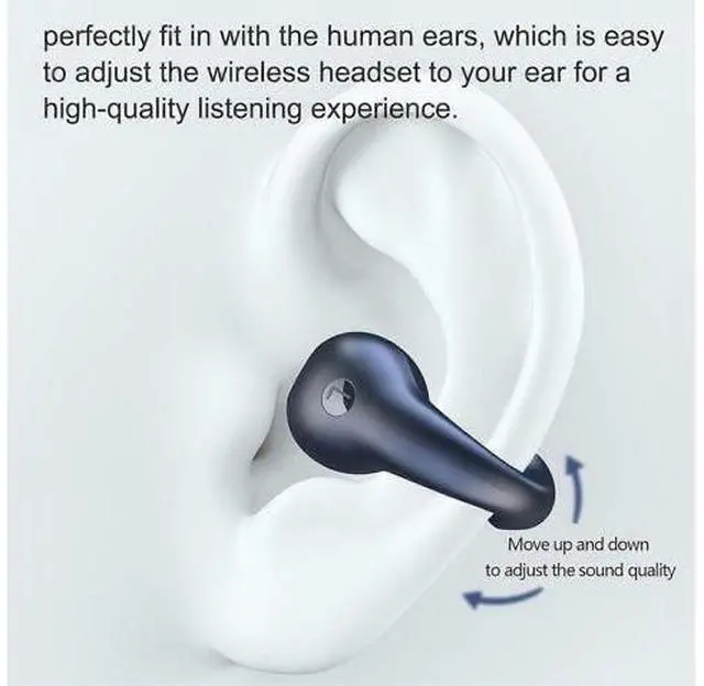 Alt view image 4 of 5 - Open Ear Bone Conduction Headphones, Bluetooth 5.3 Wireless Earbuds, 36H Playtime, IPX7 Waterproof for Sports
