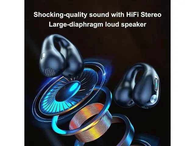 Alt view image 3 of 5 - Open Ear Bone Conduction Headphones, Bluetooth 5.3 Wireless Earbuds, 36H Playtime, IPX7 Waterproof for Sports