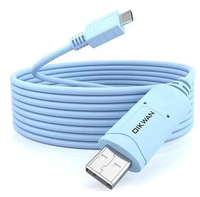 Main image of OIKWAN USB to Micro USB Console Cable with FTDI Chipset, RS232 Serial Port Adapter for Cisco Routers/Switches, PLC, Industrial Control Devices, Compatible with Windows/Mac/Linux (6ft/1.8m)