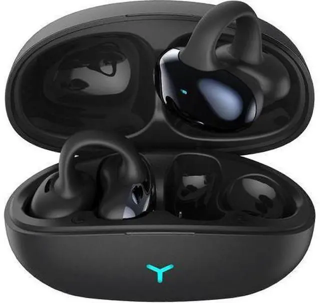 Main image of Open Ear Clip Headphones Bluetooth Wireless, HiFi Stereo, IPX5 Waterproof, 55H Playback (Black)