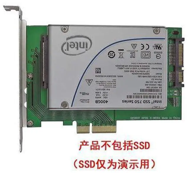 Alt view image 3 of 7 - PCI-E 3.0 x4 Lane to U.2 U2 Kit SFF-8639 Host Adapter for Intel Motherboard & 750 NVMe PCIe SSD