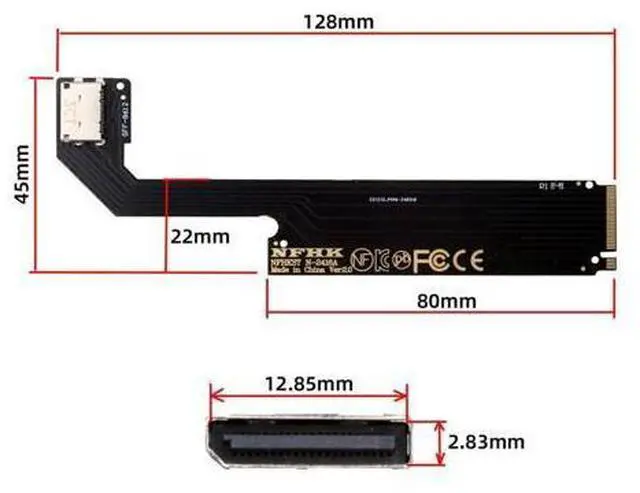 Alt view image 2 of 7 - PCI-E 4.0 M.2 M-Key to Oculink SFF-8612 SFF-8611 Host Adapter for 2024 ThinkBook 16+ AMD8845 External Graphics Card & SSD
