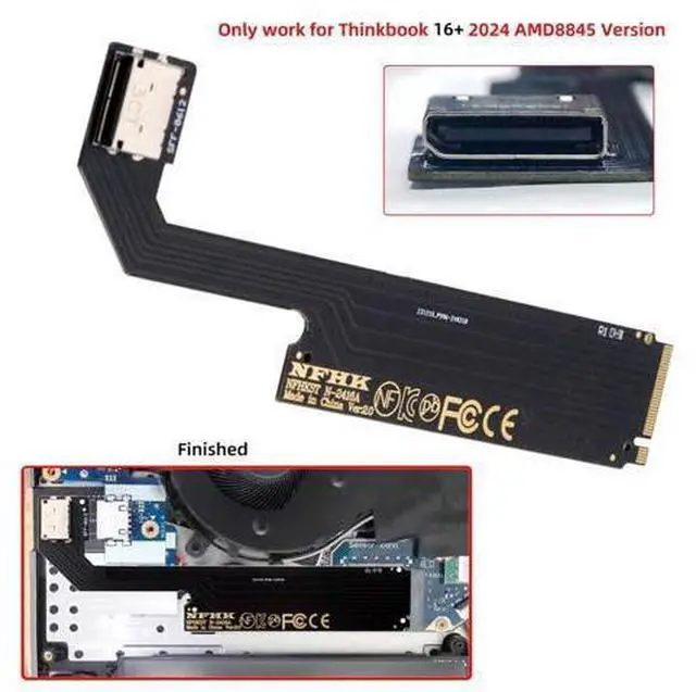 Alt view image 3 of 7 - PCI-E 4.0 M.2 M-Key to Oculink SFF-8612 SFF-8611 Host Adapter for 2024 ThinkBook 16+ AMD8845 External Graphics Card & SSD