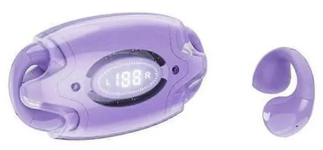 Main image of Purple Open Ear Clip Headphones Bluetooth 5.3, 30H Playtime, Built-in Mic for Women