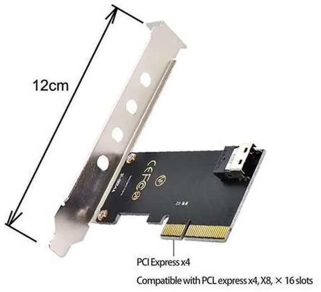 Alt view image 4 of 7 - PCI-E 4X to U.2 U2 Kit SFF-8639 to SFF-8654 Slimline SAS NVME PCIe SSD Adapter for Mainboard